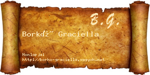 Borkó Graciella névjegykártya